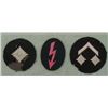 Image 1 : 3 NAZI ORIGINAL LUFTWAFFE RANK PATCHES-1 MARKED ON REAR