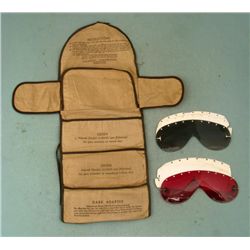 WWII U.S. POLOROID ALL PURPOSE GOGGLE KIT TWO GOGGLES
