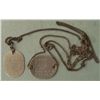 Image 1 : WWI PAIR OF U.S. DOGTAGS FROM NAVY LT COMMANDER
