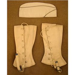 WWII U.S. ORIGINAL CANVAS LEGGINGS AND OFFICERS CAO