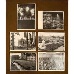 6 ORIGINAL NAZI RALLY PHOTOS HITLERS CIGARETTE ALBUM