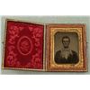 Image 1 : Antique Tintype Photo Man w/ Large Bow Tie, in Frame