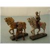 Image 5 : 7 GERMAN MADE LINEOL TOY HORSES-AND 2 U.S. SOLDIERS