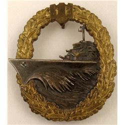 ORIGINAL NAZI KRIEGSMARINE DESTROYER WAR BADGE