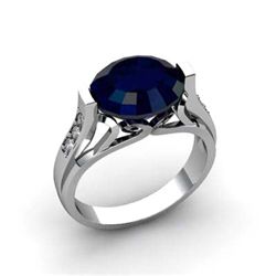 Genuine 6.09 ctw SapphireRing 10kt White or Yellow Gold