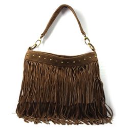 Fashion Rodeo Tote Bag Dark Brown Leather Bag (14x12")