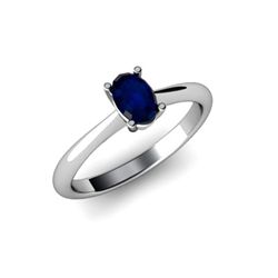 Genuine 0.60 ctw Sapphire Ring 14kt White or Yellow Gold