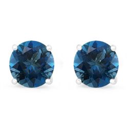 Genuine 4.50 ctw SapphireStud Earring 14kt Yellow or White Gold 1.1g