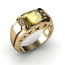 Genuine 2.95 ctw Citrine Ring 14kt Yellow or White Gold 4g,  RS 7