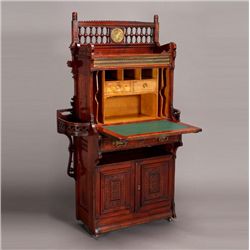 Aesthetic Movement Gilt Metal Davenport Desk
