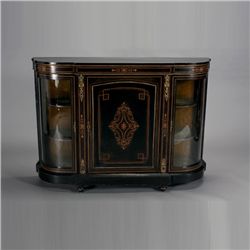 Renaissance Revival Inlaid Three Door Credenza