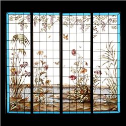 Four Aesthetic Movement Stained Glass Doors