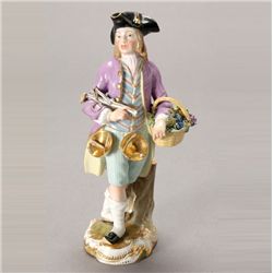 Meissen Porcelain Figure of Basket with Flowers