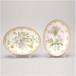 2 Royal Copenhagen Flora Danica Serving Dishes