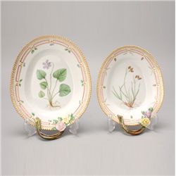 2 Royal Copenhagen Flora Danica Serving Dishes