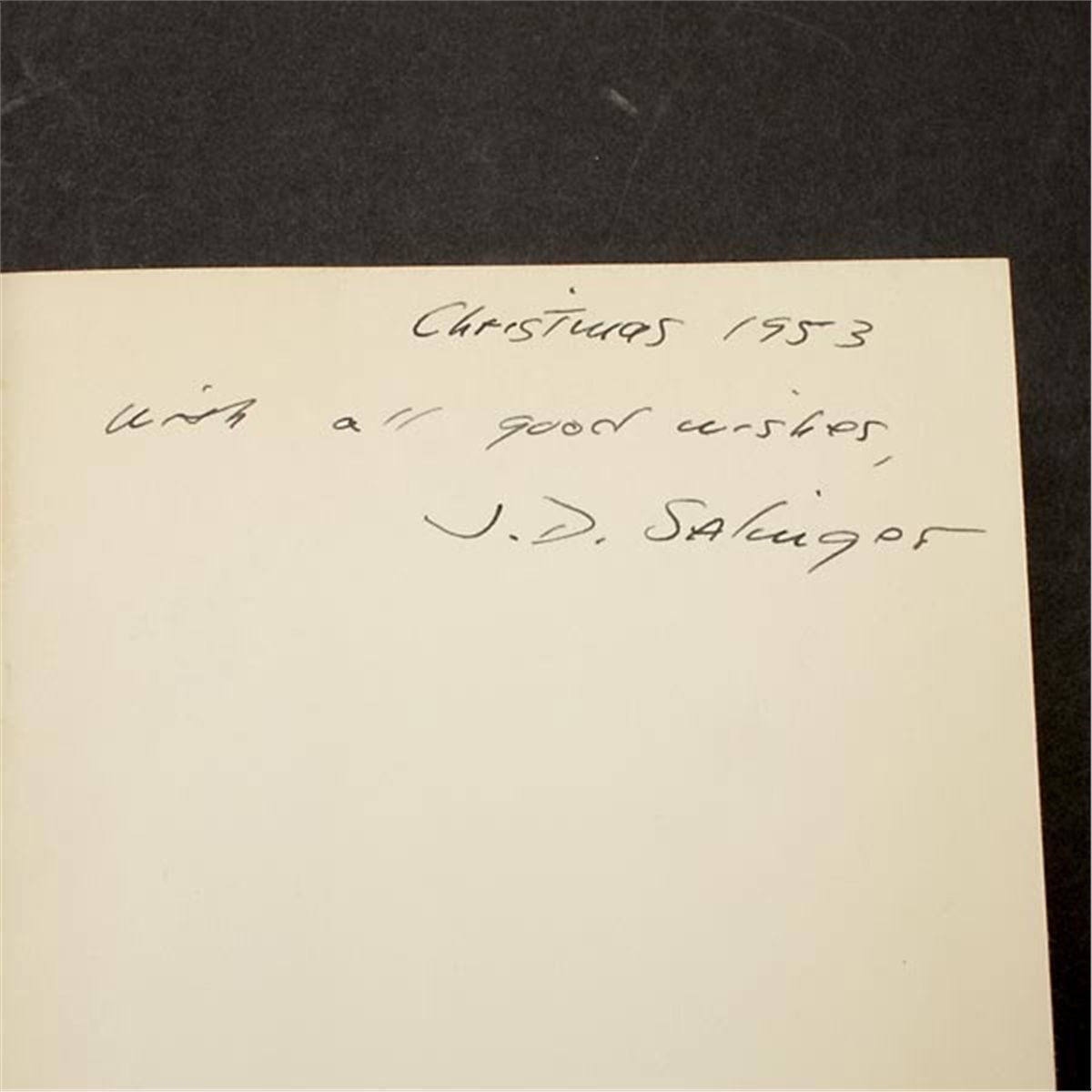 J.D. Salinger, The Catcher in the Rye, Signed Copy