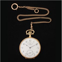 DEL NORTE OMEGA LEVY HERMANOS 18K Y/G POCKET WATCH.
