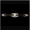 Image 1 : ART DECO C/P, BLACK ONYX, DIAMOND, PLATINUM BROOCH.
