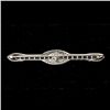 Image 4 : ART DECO C/P, BLACK ONYX, DIAMOND, PLATINUM BROOCH.