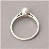 Image 3 : CULTURED PEARL, DIAMOND, PLATINUM RING.