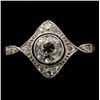 Image 1 : ART DECO DIAMOND, PLATINUM RING.