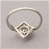 Image 4 : ART DECO DIAMOND, PLATINUM RING.