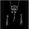 Image 1 : SAPPHIRE, DIAMOND, 14K WHITE GOLD JEWELRY SUITE.