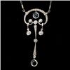 Image 2 : SAPPHIRE, DIAMOND, 14K WHITE GOLD JEWELRY SUITE.