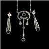 Image 4 : SAPPHIRE, DIAMOND, 14K WHITE GOLD JEWELRY SUITE.
