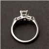 Image 3 : EMERALD-CUT DIAMOND, PLATINUM RING.