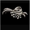 Image 1 : DIAMOND, PLATINUM BROOCH.