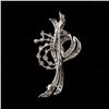 Image 4 : DIAMOND, PLATINUM BROOCH.