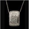 Image 1 : DIAMOND, 14K WHITE GOLD NECKLACE.