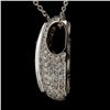 Image 3 : DIAMOND, 14K WHITE GOLD NECKLACE.