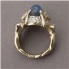 Image 3 : STAR SAPPHIRE, DIAMOND, 18K WHITE GOLD RING.