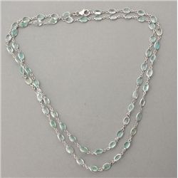 TOURMALINE, 18K WHITE GOLD NECKLACE.
