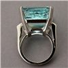 Image 3 : AQUAMARINE, 14K WHITE GOLD RING.