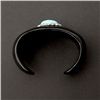 Image 3 : BLACK ONYX, DIAMOND, TURQUOISE, 14K W/G BRACELET.