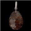 Image 2 : RUTILATED QUARTZ, DIA., 18K W/G CONVERT. EARRINGS.
