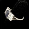 Image 2 : SAPPHIRE, DIAMOND, PLATINUM RING.