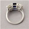 Image 3 : SAPPHIRE, DIAMOND, PLATINUM RING.