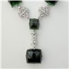 Image 2 : TOURMALINE, DIAMOND, 18K WHITE GOLD NECKLACE.