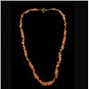 Image 1 : GARNET, 18K YELLOW GOLD NECKLACE.