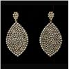 Image 1 : PAIR OF DIAMOND, STERLING SILVER, 18K Y/G EARRINGS.