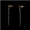 Image 3 : PAIR OF DIAMOND, STERLING SILVER, 18K Y/G EARRINGS.