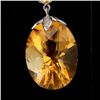 Image 3 : CITRINE, SAPPHIRE, DIAMOND, 18K W/G EARRINGS.