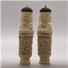 Image 2 : Two Carved Ivory Covered Vases*, Late Qing