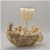 Image 1 : A Massive Pieced Ivory and Bone Boat with Figures*