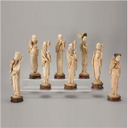 Eight Ivory Daoist Immortals*, Late Qing