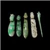 Image 2 : A Group of Five Jade Carvings, Qing Dynasty & Later